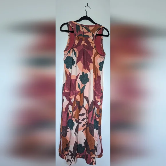 Title Nine Danver Midi Dress in Canyon Red Print Built In Bra sz L NWOT - Picture 6 of 12